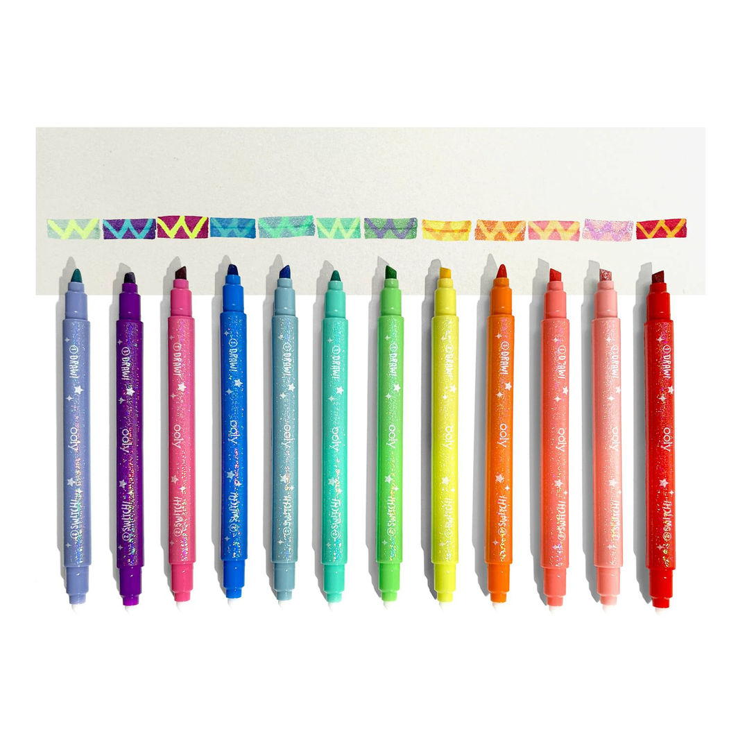Ooly Trylletusser 12 stk, Switch-eroo Glitter