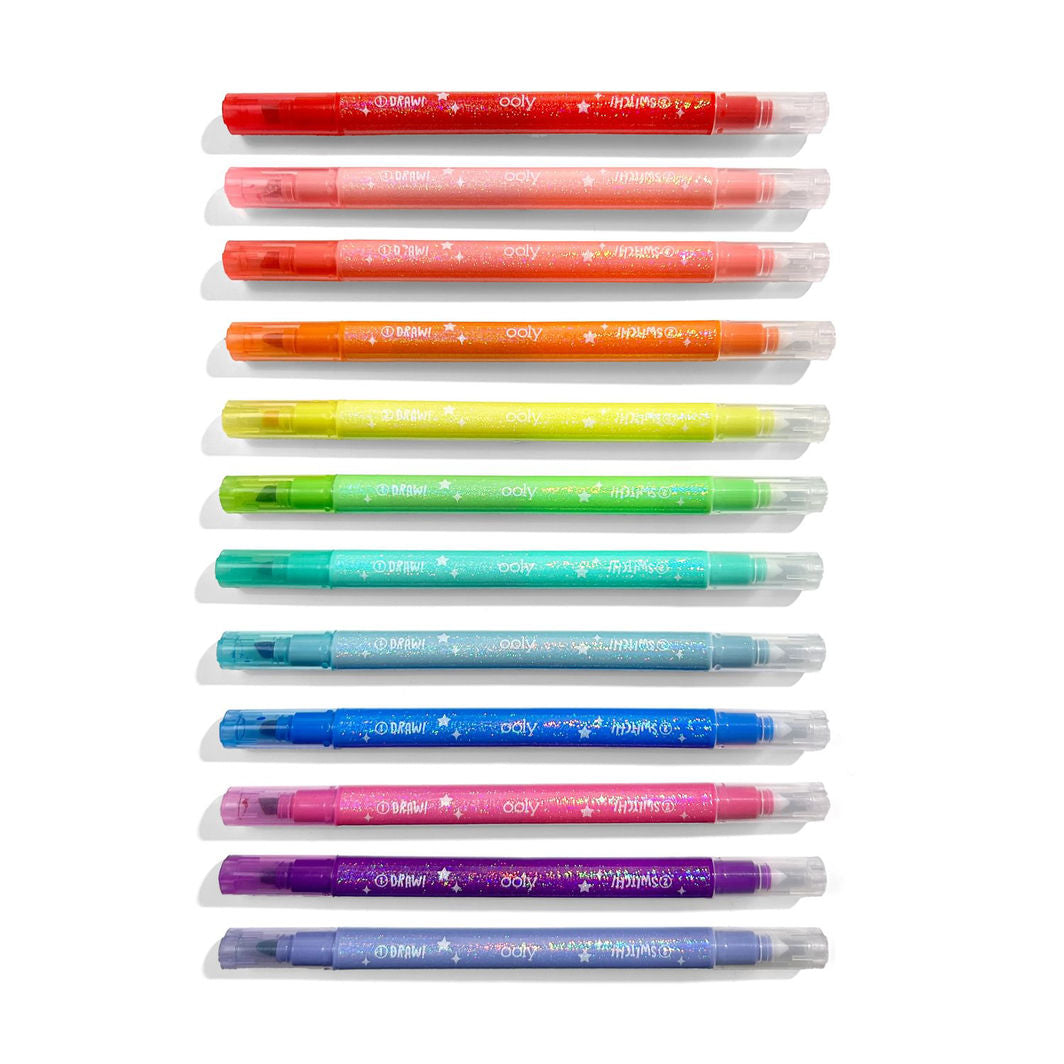 Ooly Trylletusser 12 stk, Switch-eroo Glitter