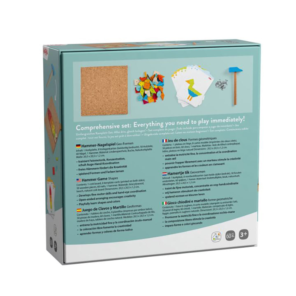 Haba Hammerbrett m spiker, Geometriske former