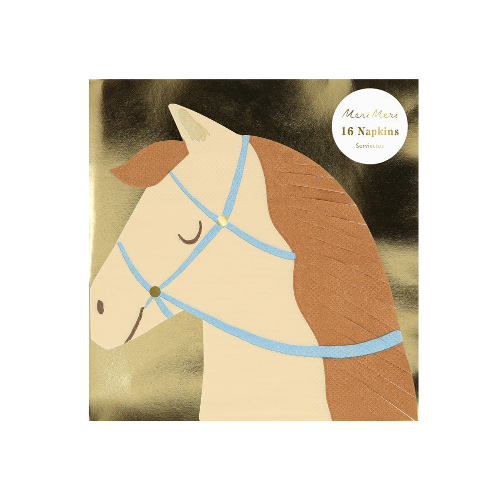 Meri Meri servietter, Horse, Str. S - 16 stk.
