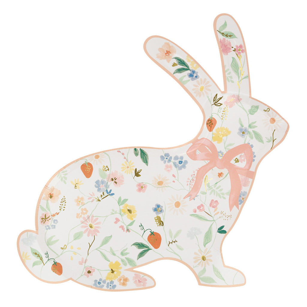 Meri Meri paptallerkener, Flora bunny, 8 stk