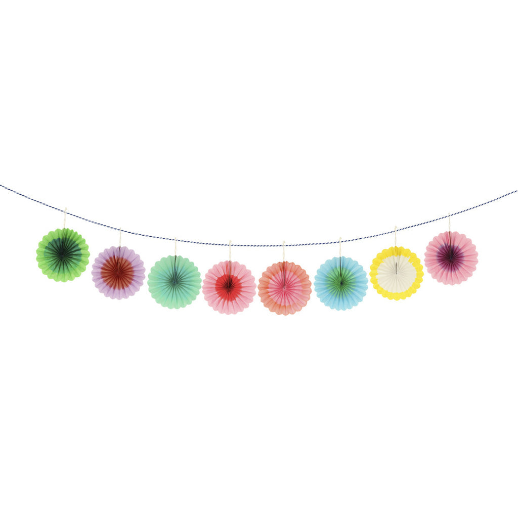 Meri Meri guirlande, Mini fan garland i forskellige farver