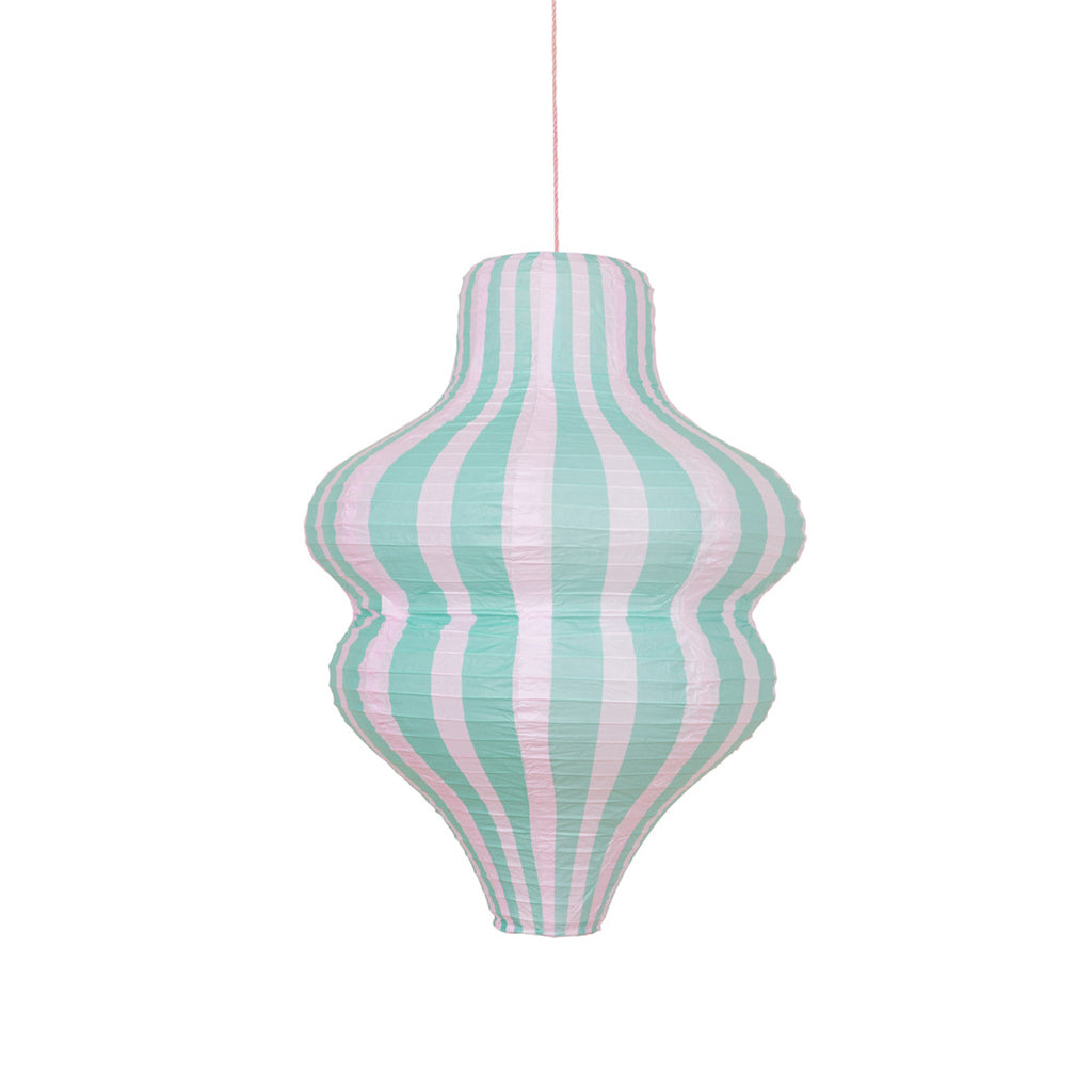 Meri Meri lanterne i rispapir, Stripy lanterns, 3-pakning - UTEN LYSKILDE