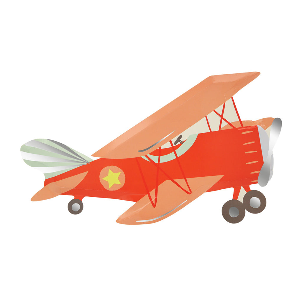 Meri Meri Papptallerkener, Plane - 8 stk