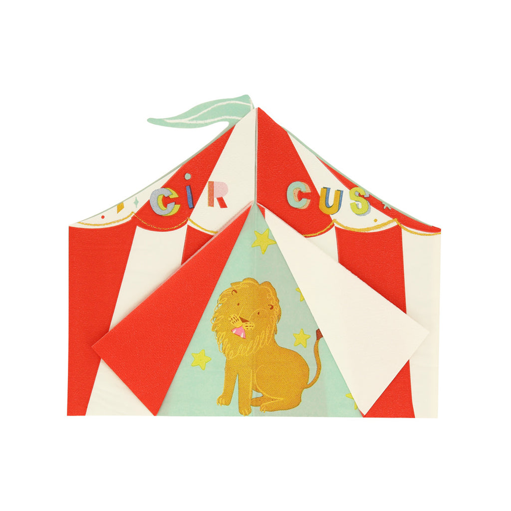 Meri Meri servietter med cirkus telt motiv, 16 stk