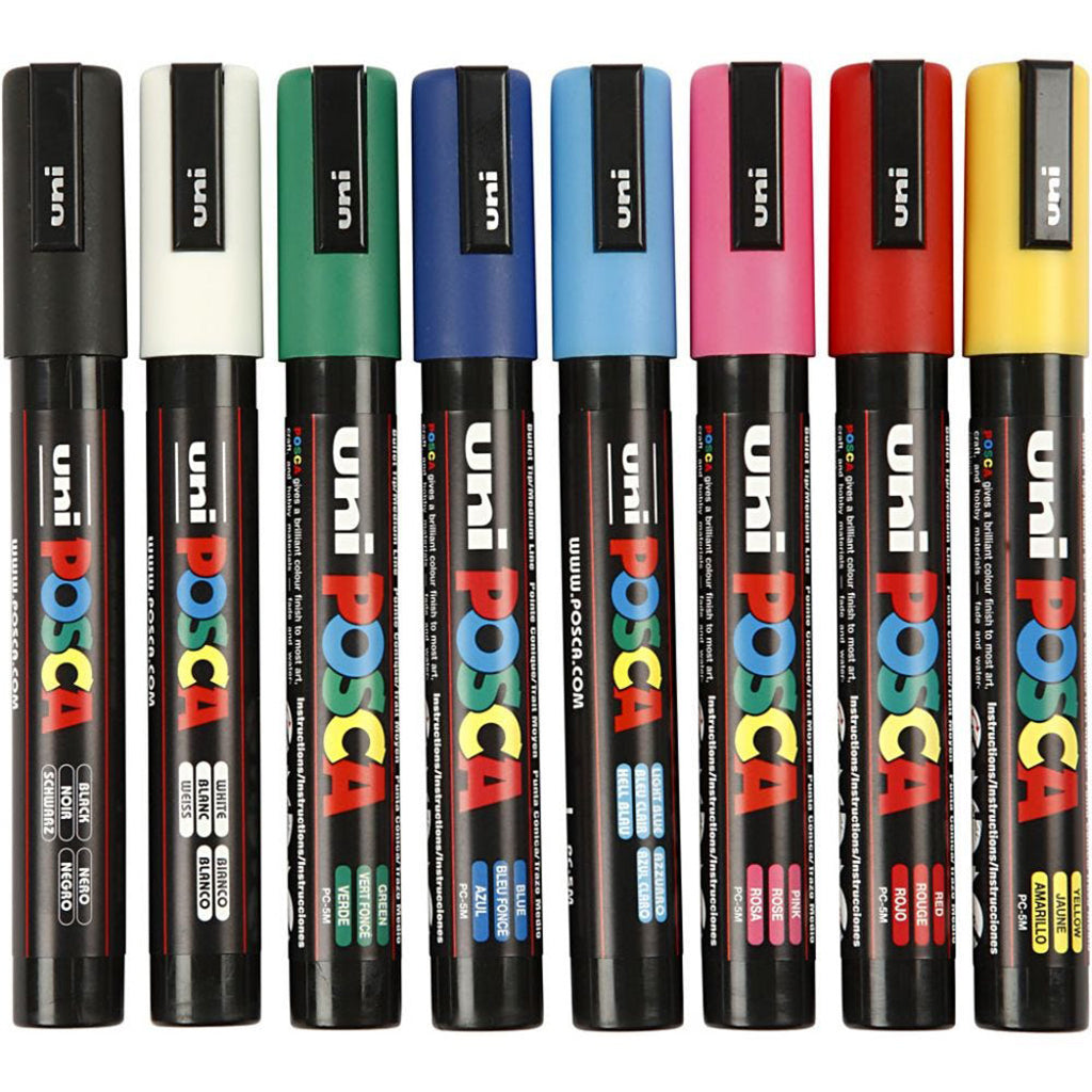 Posca Tusjer, strek 2.5 mm - 8 stk.