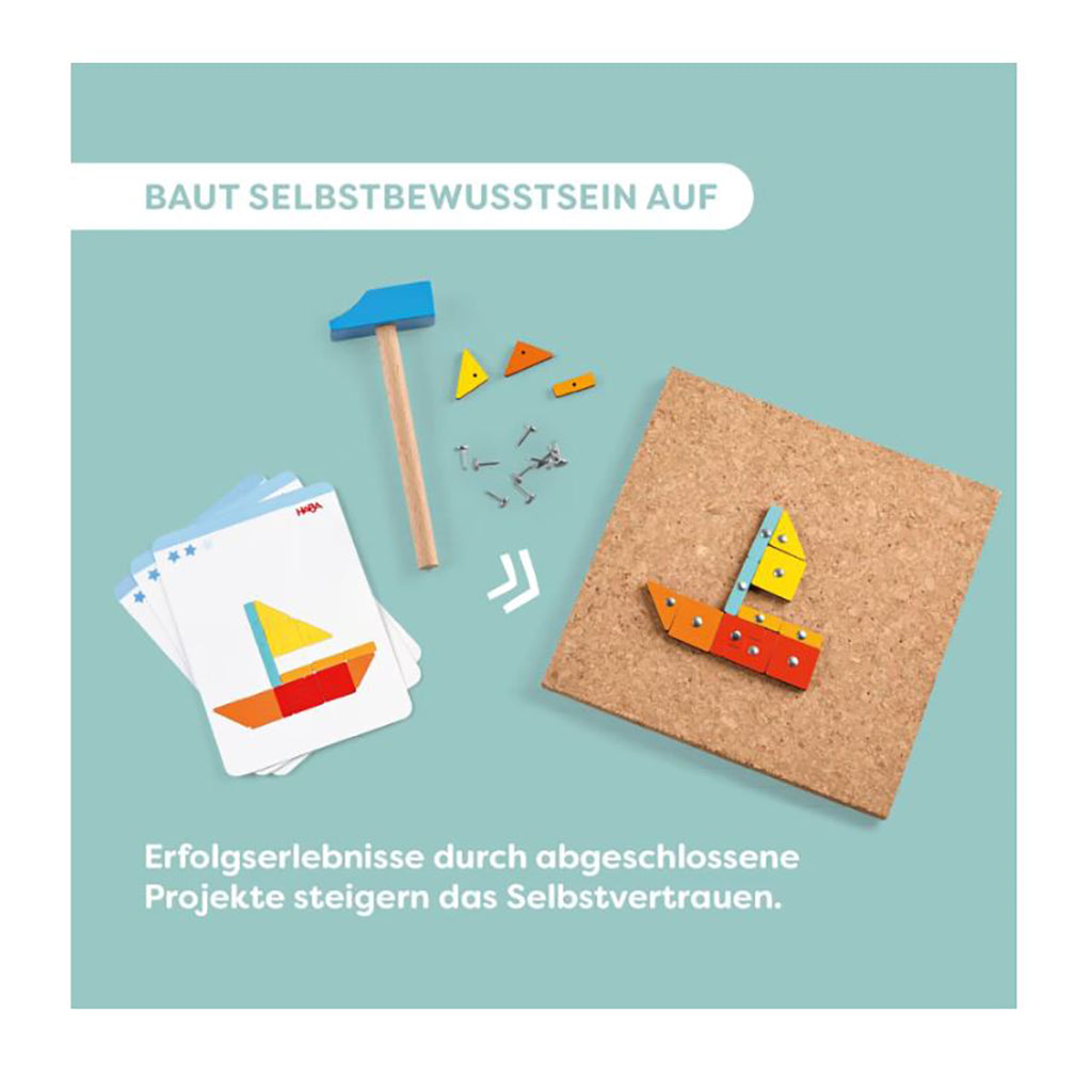 Haba Hammerbrett m spiker, Geometriske former