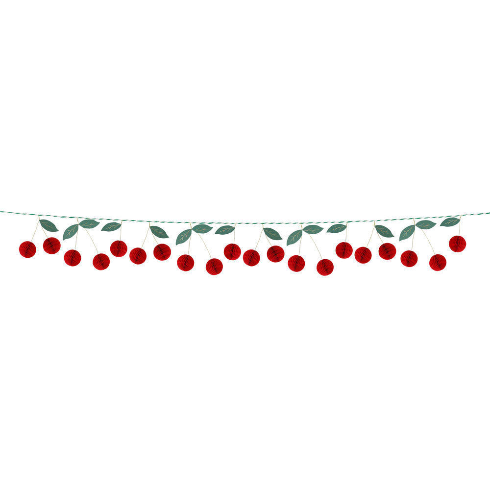 Meri Meri girlander, Cherry honeycomb - 2,2 m