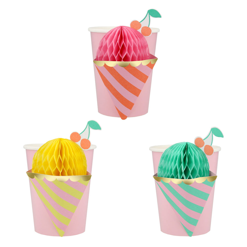 Meri Meri papkrus, Ice cream – 8 stk.