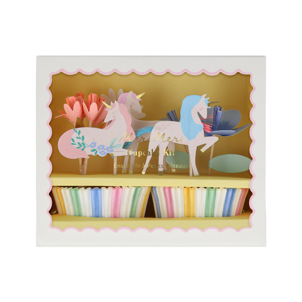 Meri Meri cupcake sæt, Meadow unicorns billede