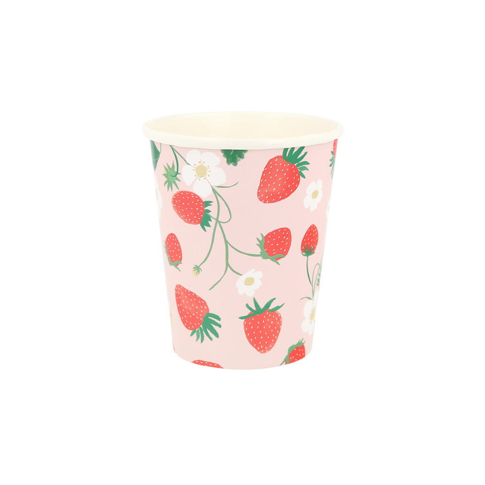 Meri Meri papkrus, Strawberry – 8 stk.