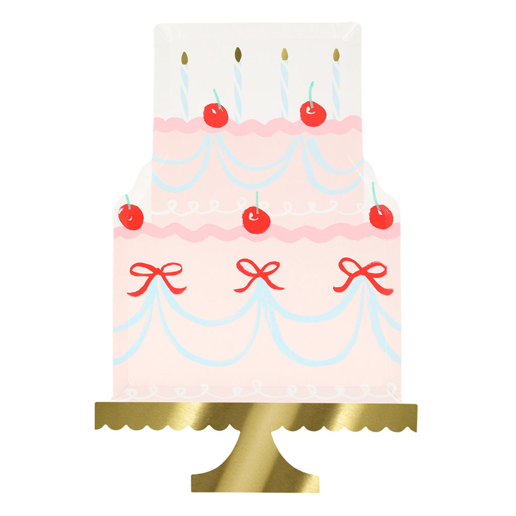 Meri Meri papptallerkener, Fancy cake - 8 stk.