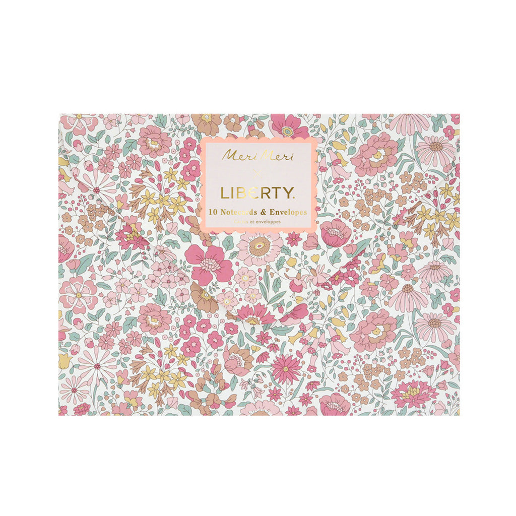 Meri Meri x Liberty kort og konvolutter i boks, 10 stk.