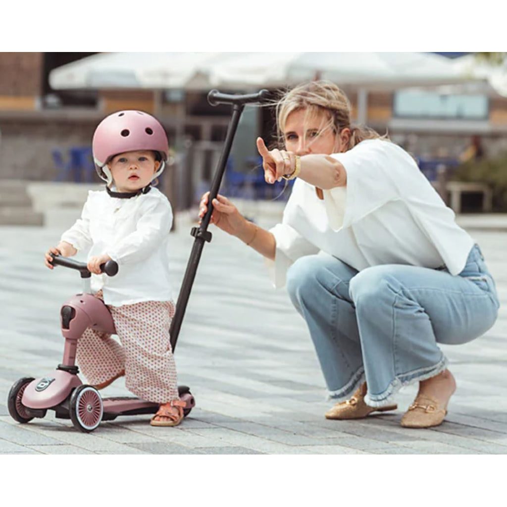 Scoot and Ride, Highway Kick 1, Push & Go scooter med skyvestang - Ash