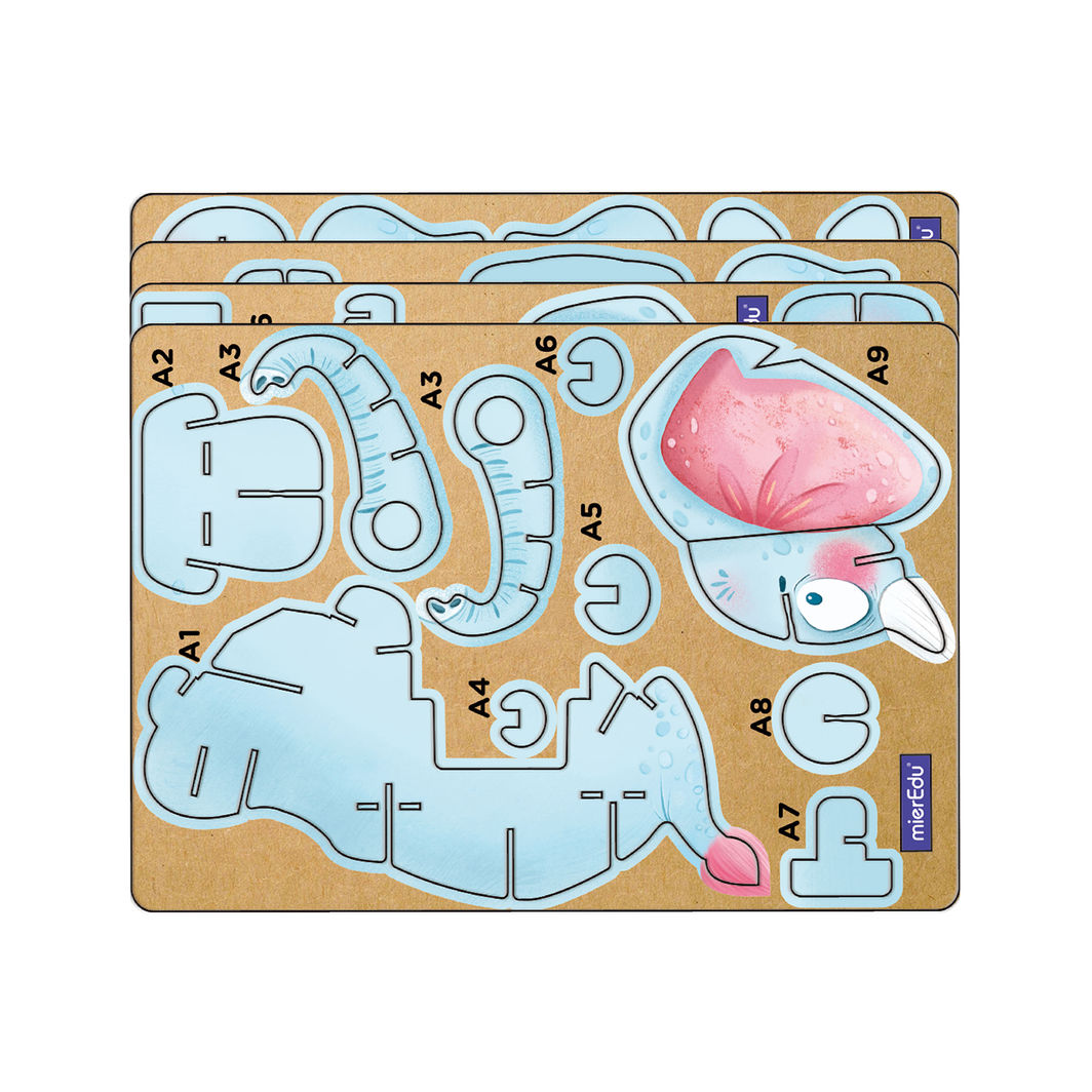 mierEdu 3D puslespill med lyd, Elefant