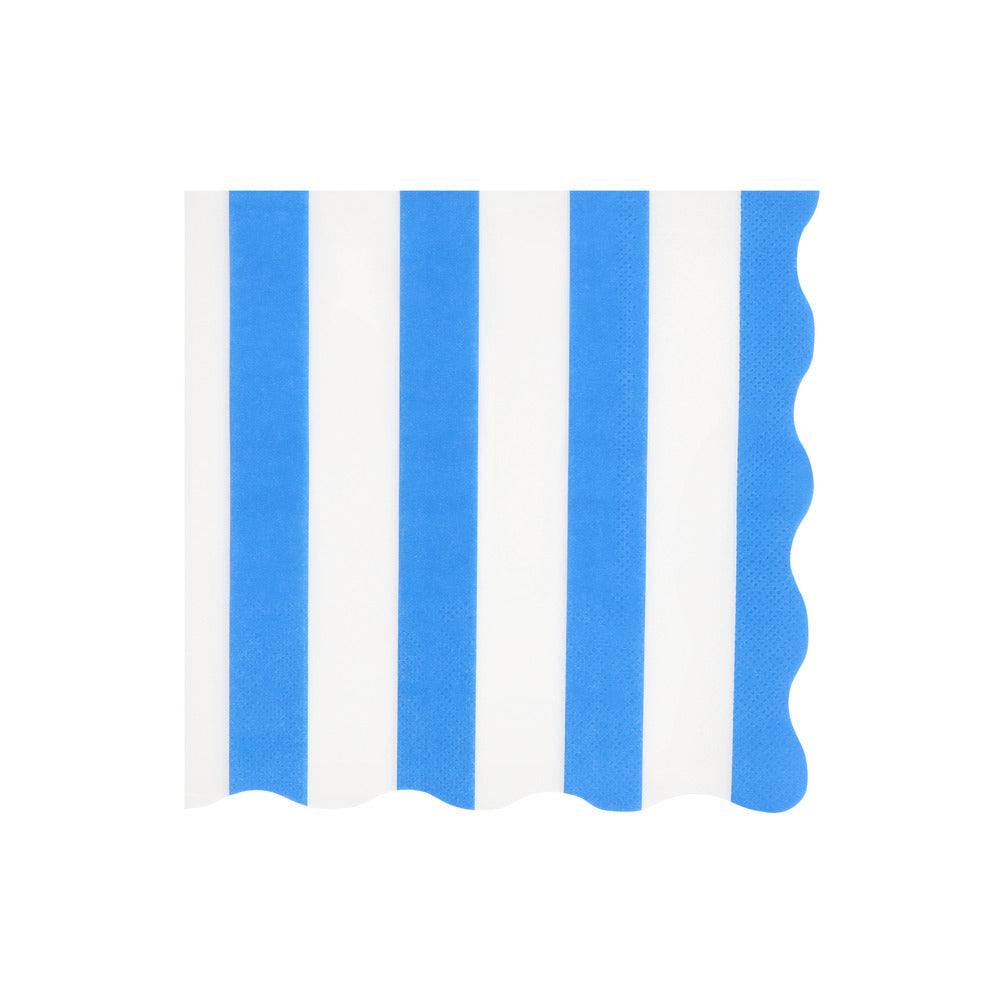 Meri Meri servietter, Beach Striped str. L - 16 stk.