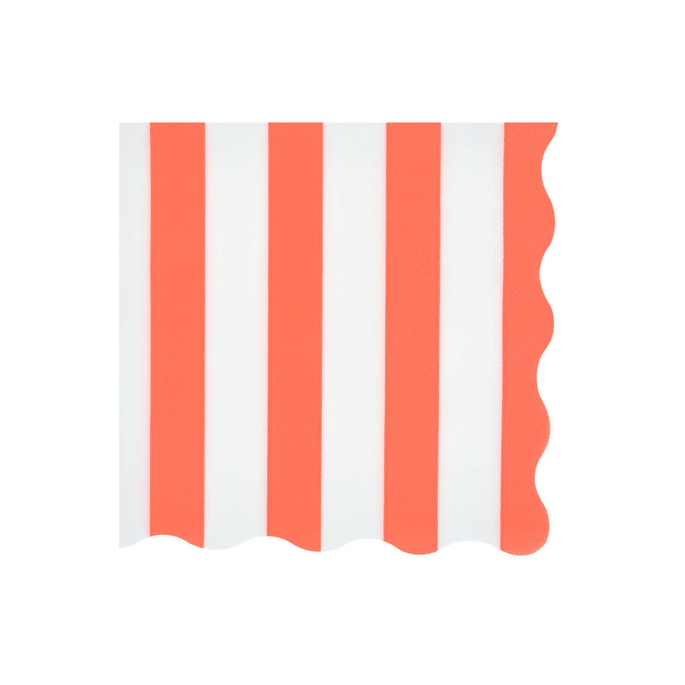 Meri Meri servietter, Beach Striped str. L - 16 stk.
