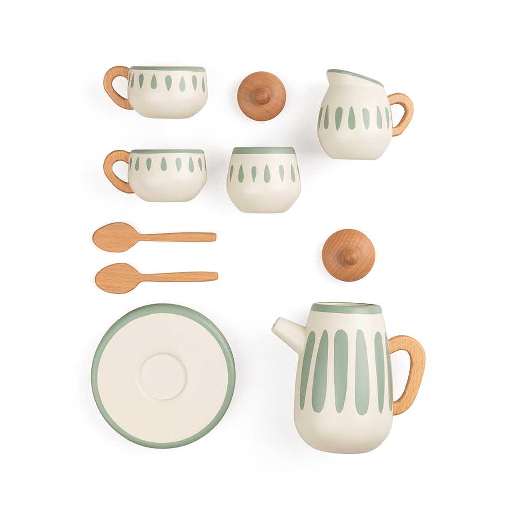 Sebra Te-sett i tre, Cassic white/sage,