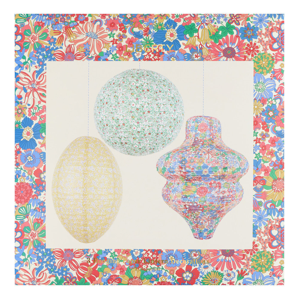 Meri Meri x Liberty lanterner, 3 stk.