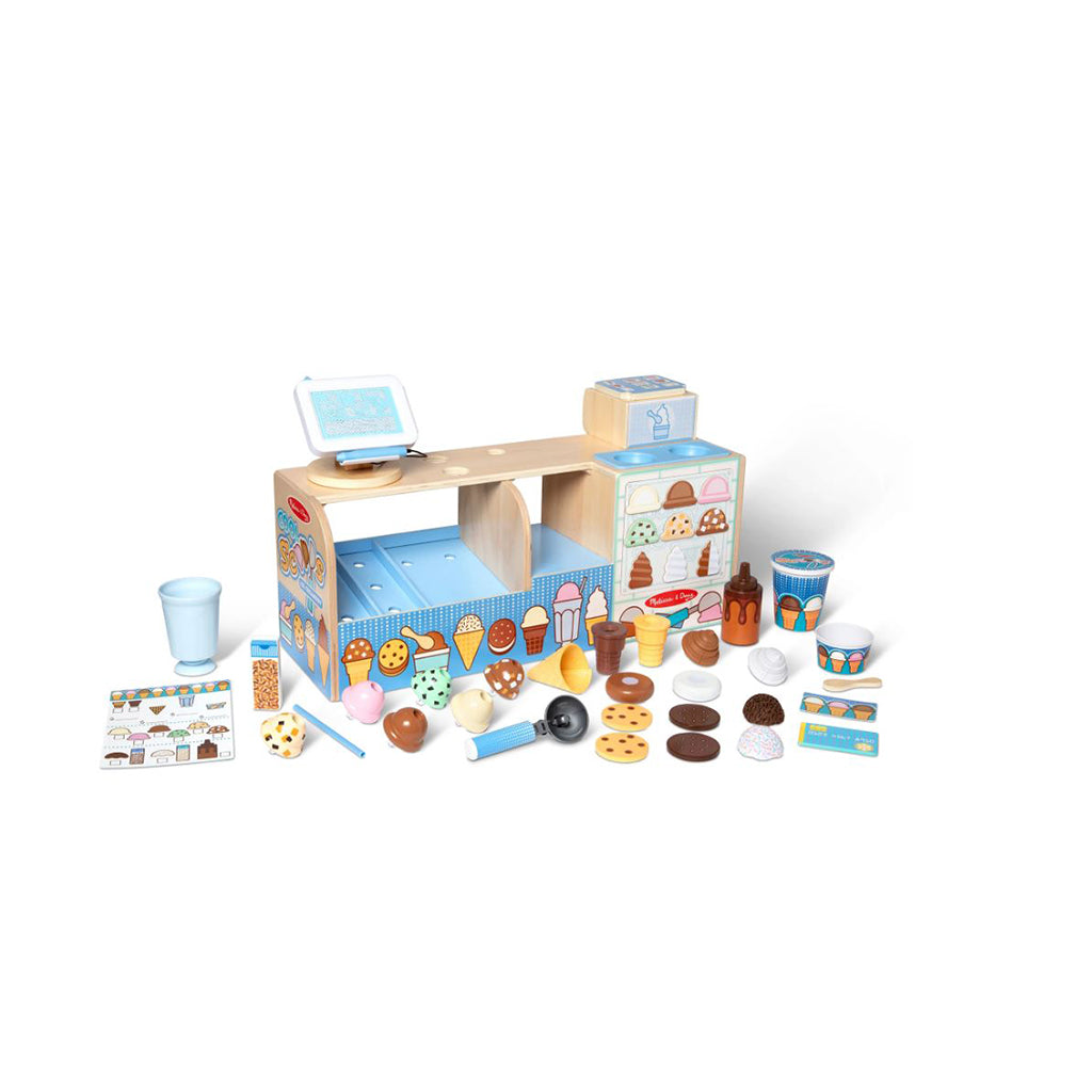 Melissa & Doug Legemad i træ, Iskiosk legesæt