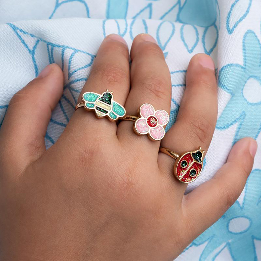 Rex London fingerringer, 3 stk - Ladybird