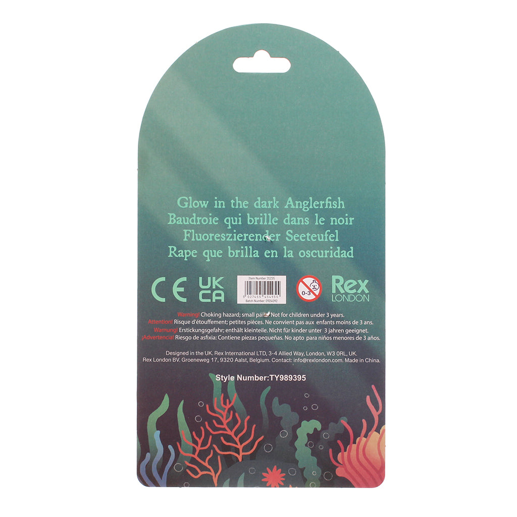 Rex London Glow in the dark, squishy - Anglerfisk