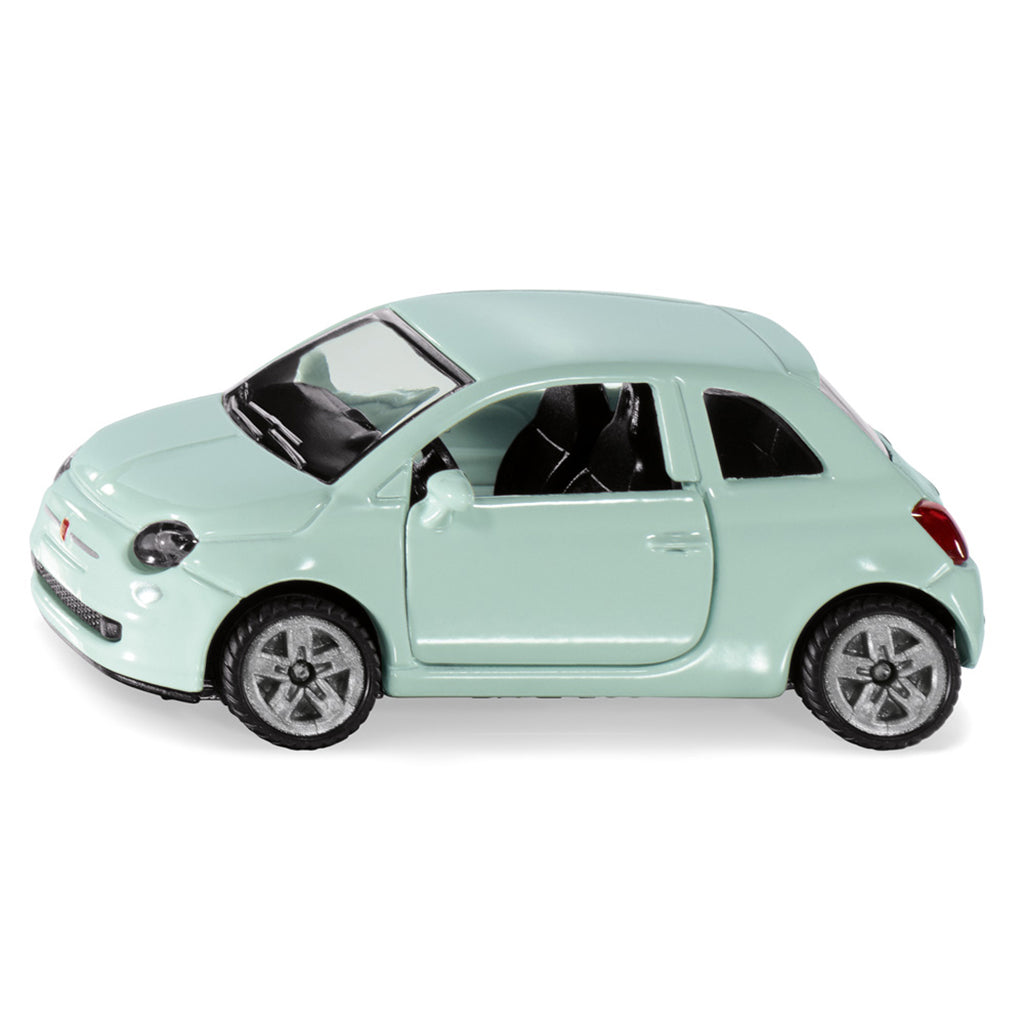 Siku legetøjsbil, Fiat 500, mintgrøn miniaturemodel set fra siden