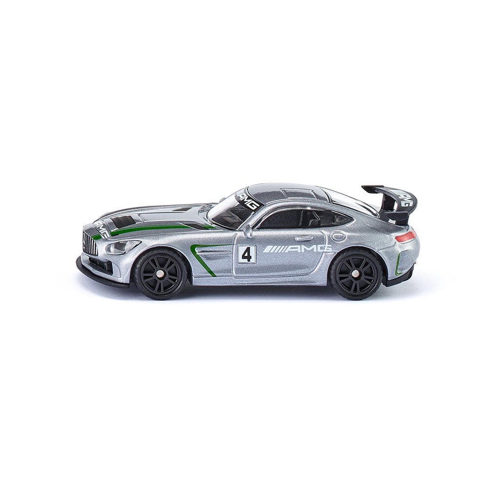Siku legetøjsbil, Mercedes-AMG GT4 i sølv og grøn