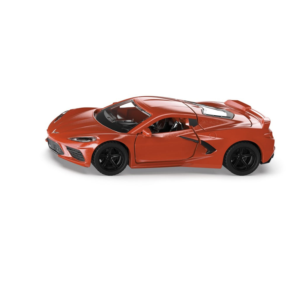 Rød Siku legetøjsbil, Chevrolet Corvette Stingray i skala 1:50