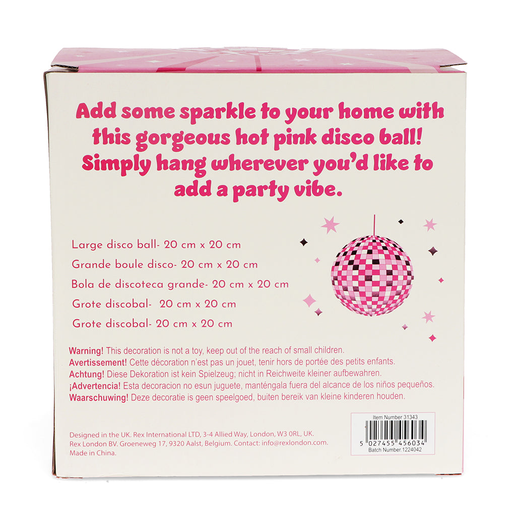 Rex London Discokule 20 cm, pink