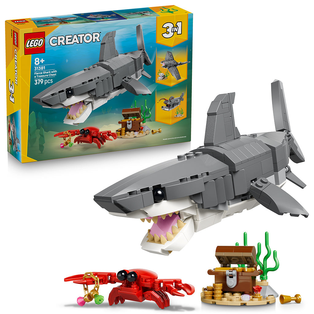 LEGO® Creator 3-i-1, Farlig hai med skattekiste