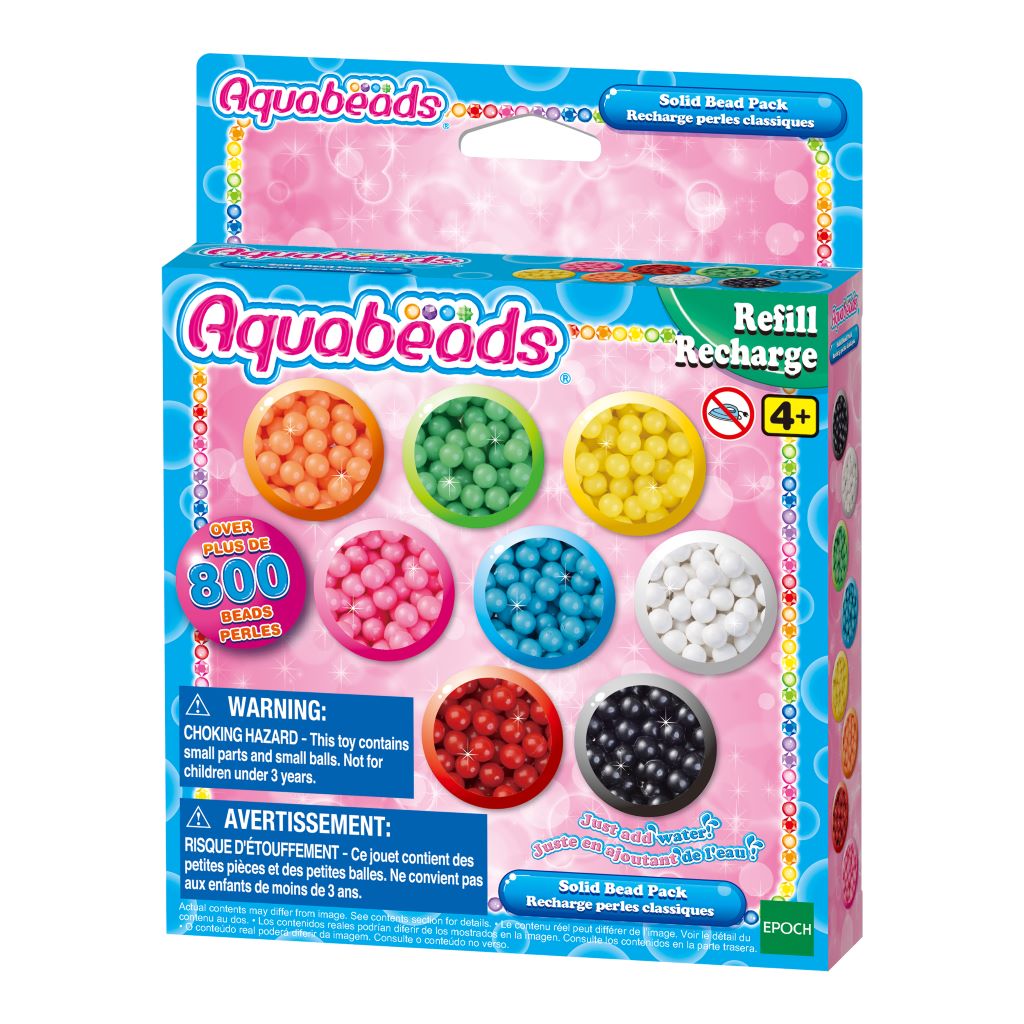 Aquabeads påfyllingssett med faste perler