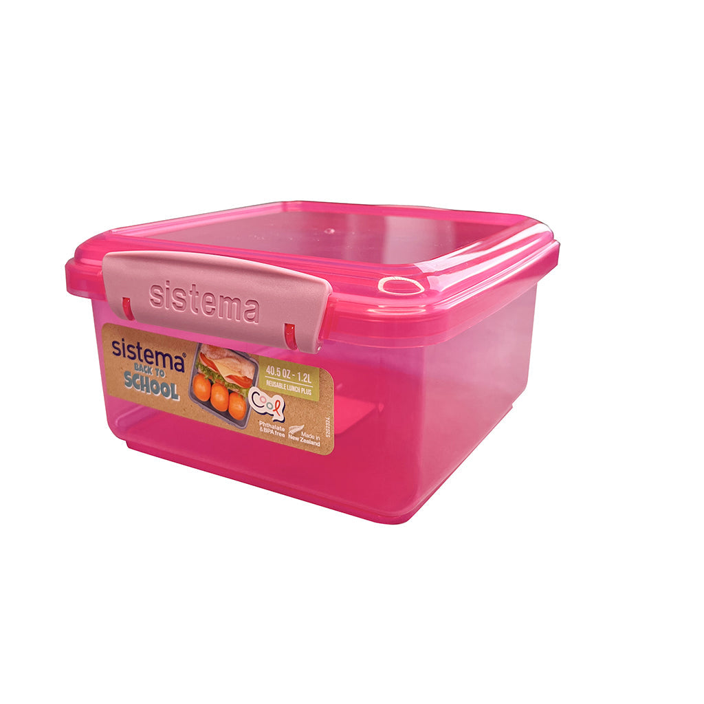 Sistema Lunch plus lunsjboks med 1 rom, 1,2L - Rosa