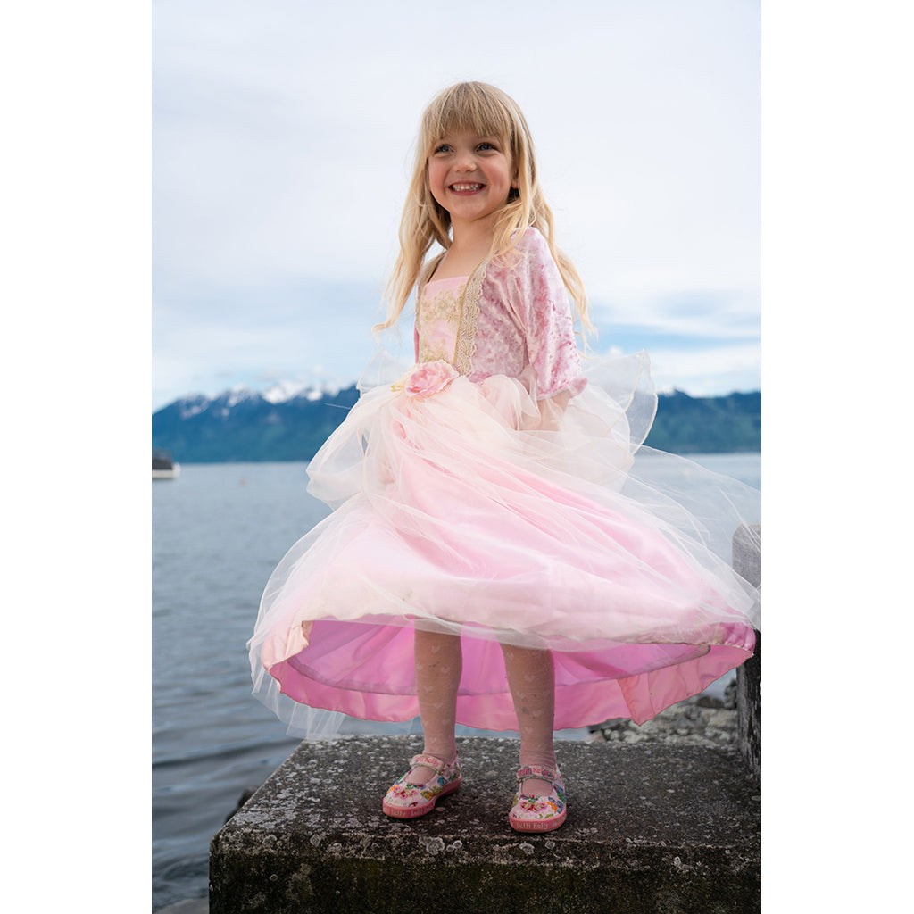 Great Pretenders utkledning, Prinsesseutkledning Pink rose - str. 3-6 år