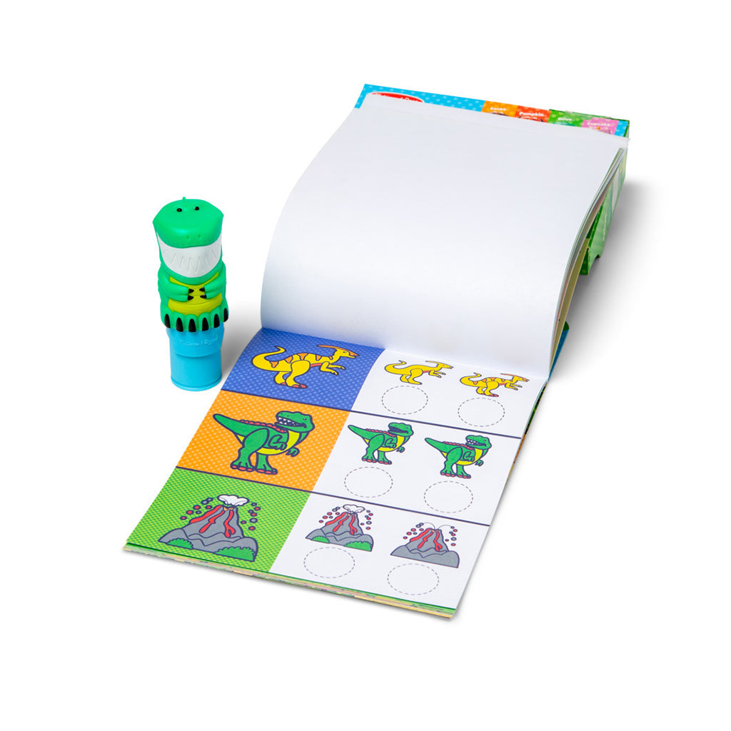 Melissa & Doug Wow! Aktivitetsblokk, Stempel-selv klistremerker - Dinosaur