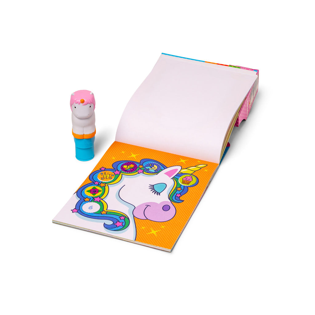 Melissa & Doug Wow! Aktivitetsblokk, Stemple-selv klistremerker – Enhjørning