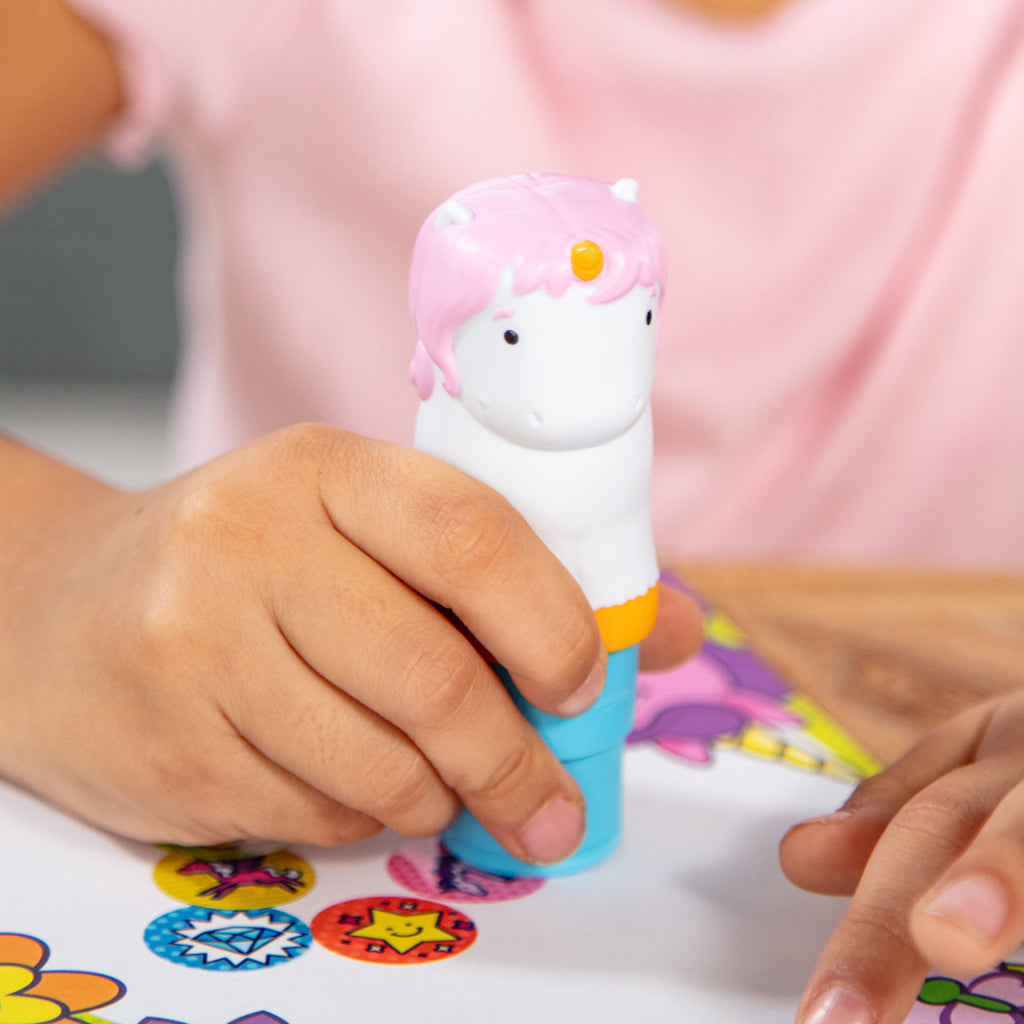 Melissa & Doug Wow! Aktivitetsblokk, Stemple-selv klistremerker – Enhjørning