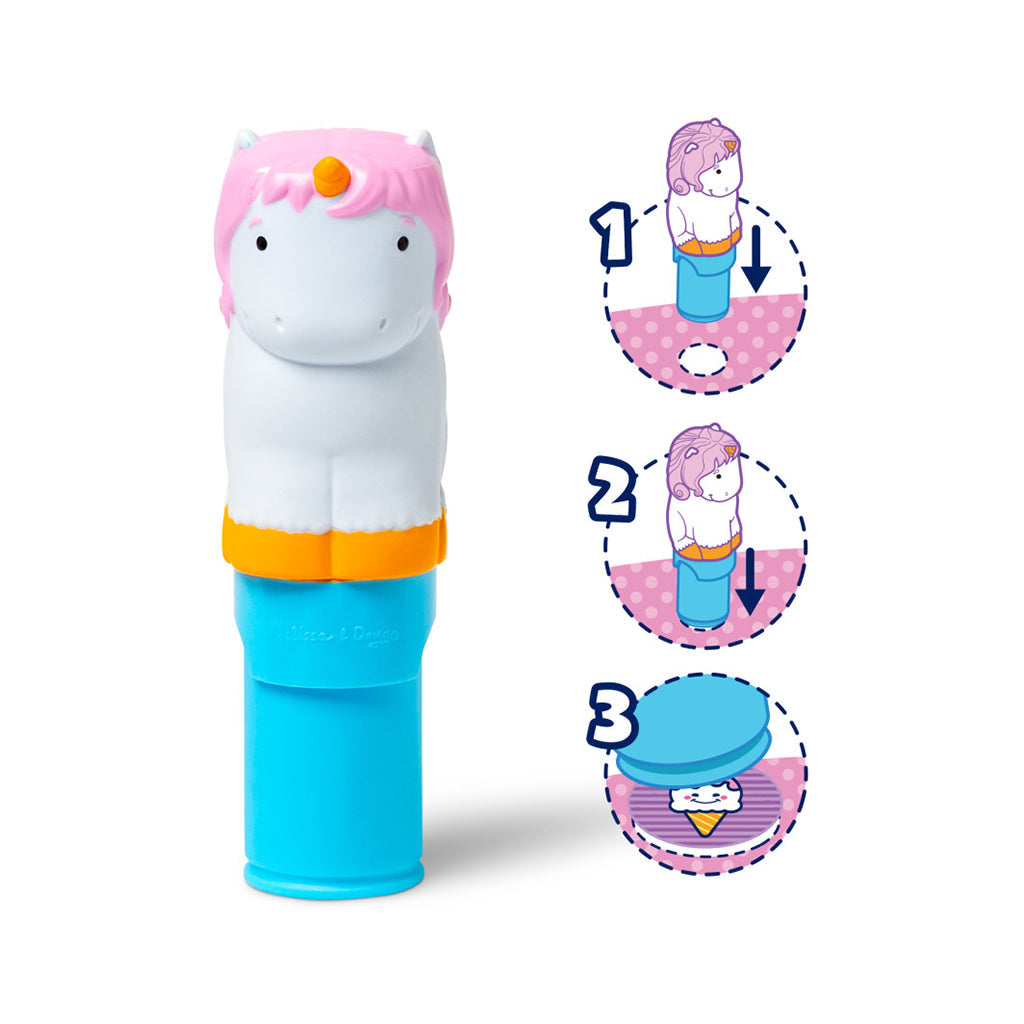 Melissa & Doug Wow! Aktivitetsblokk, Stemple-selv klistremerker – Enhjørning