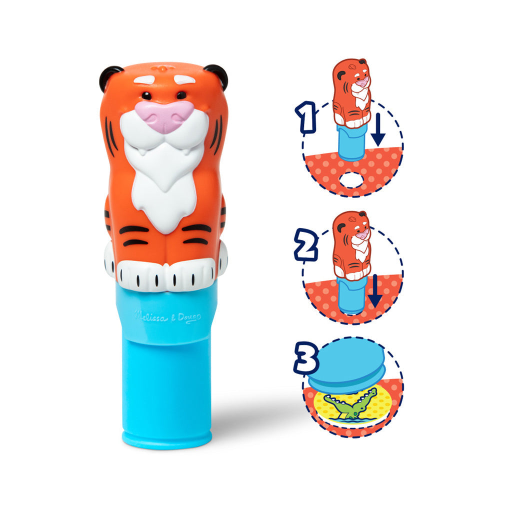 Melissa & Doug Wow! Activity pad, Stempel-selv klistremerker - Tiger