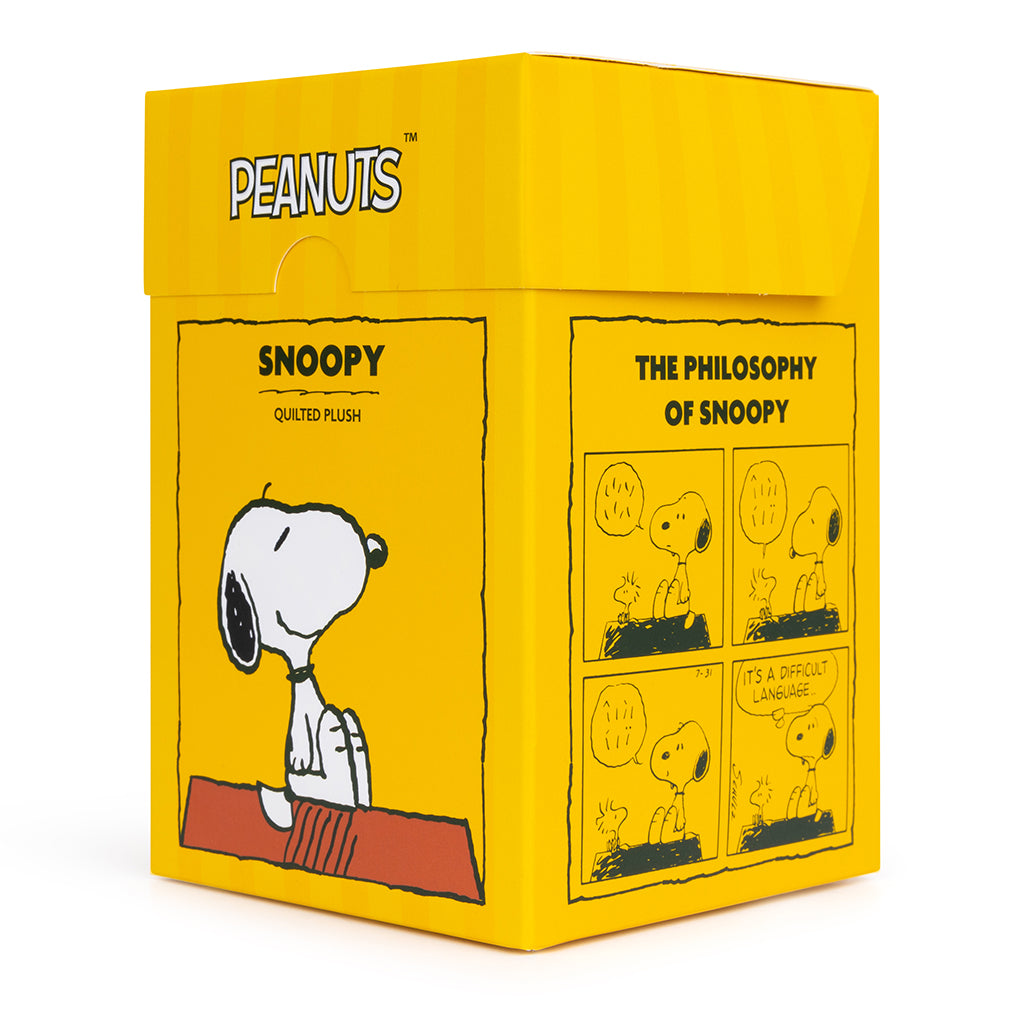 Snoopy bamse, Quilted Jersey cream, 17 cm - Nuser bamse i gaveeske
