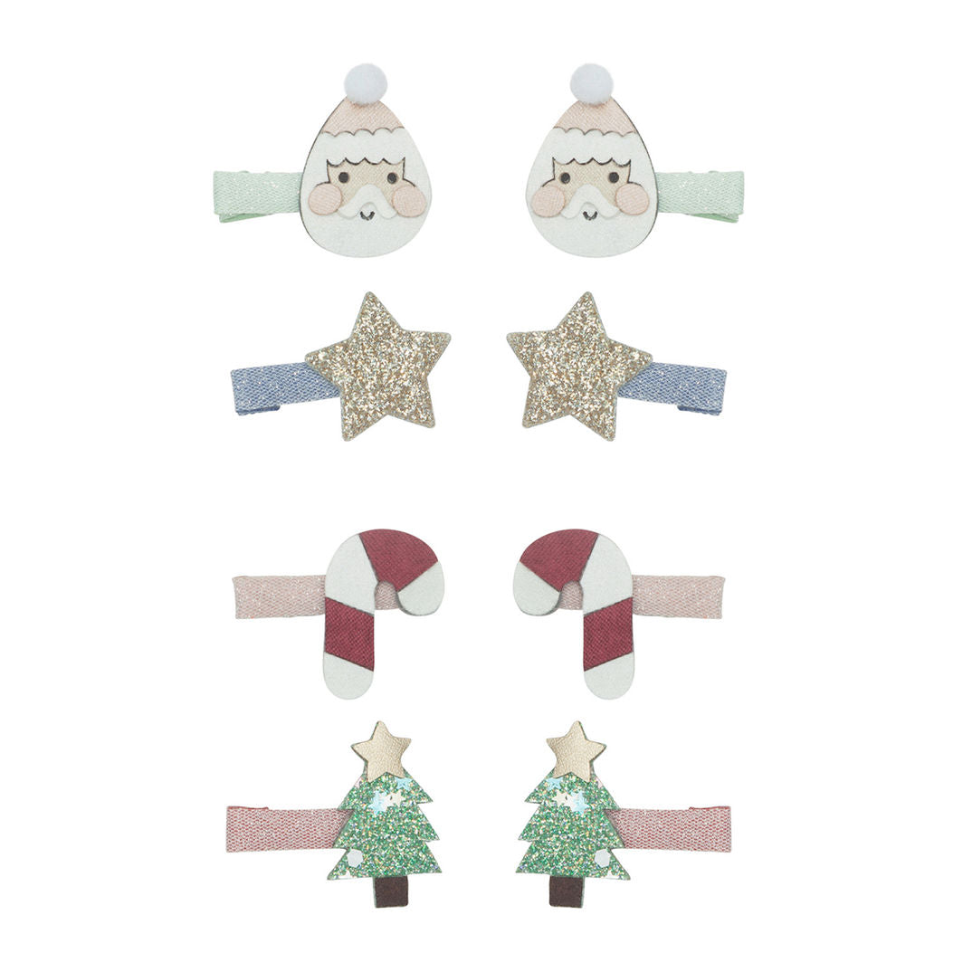 Mimi & Lula hårspenner, 8 stk. – Mini Santa Christmas