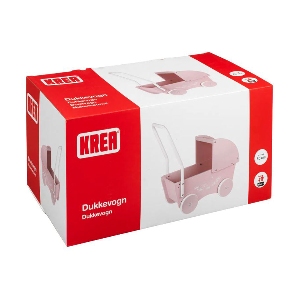 Krea dukkevogn, lyserosa