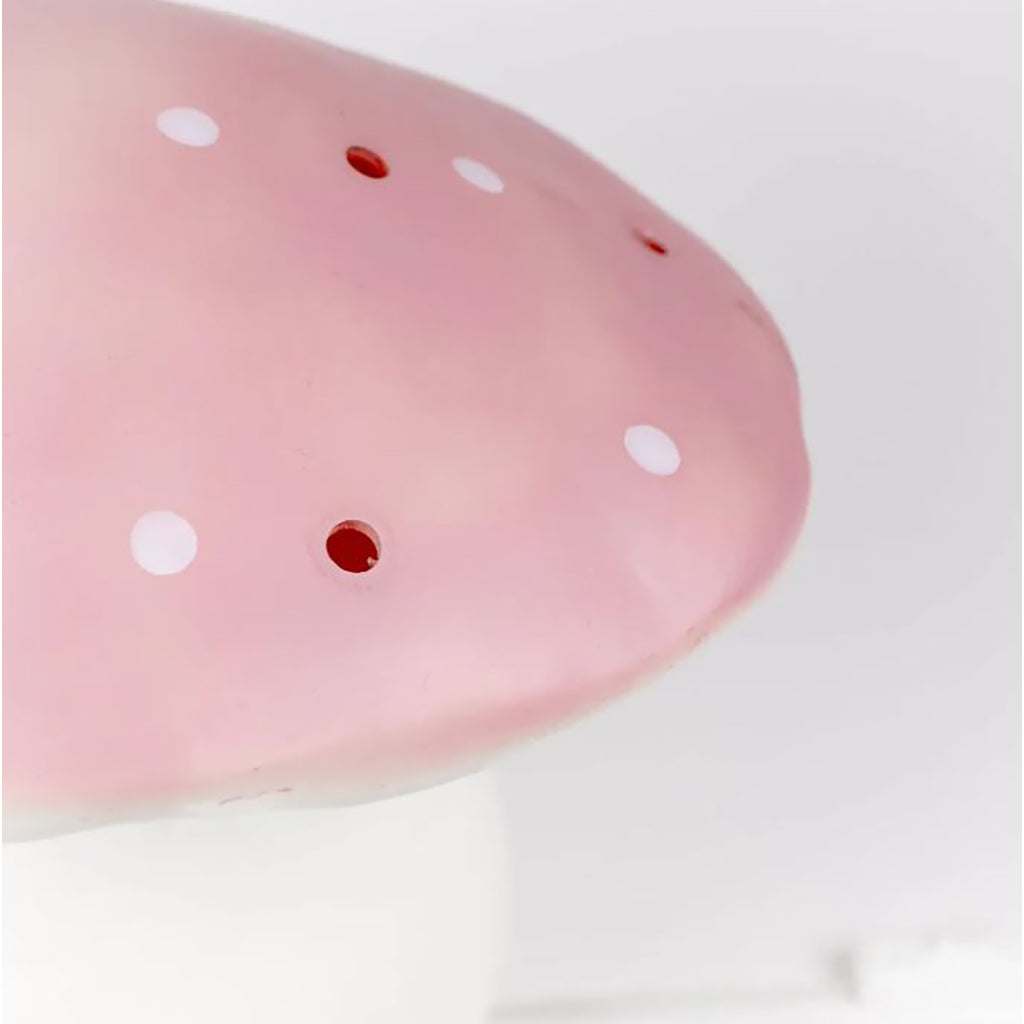 Sopp-lampe, stor paddehatt - Vintage pink