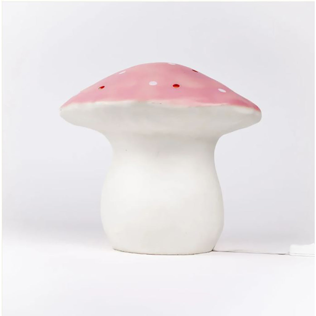 Sopp-lampe, stor paddehatt - Vintage pink