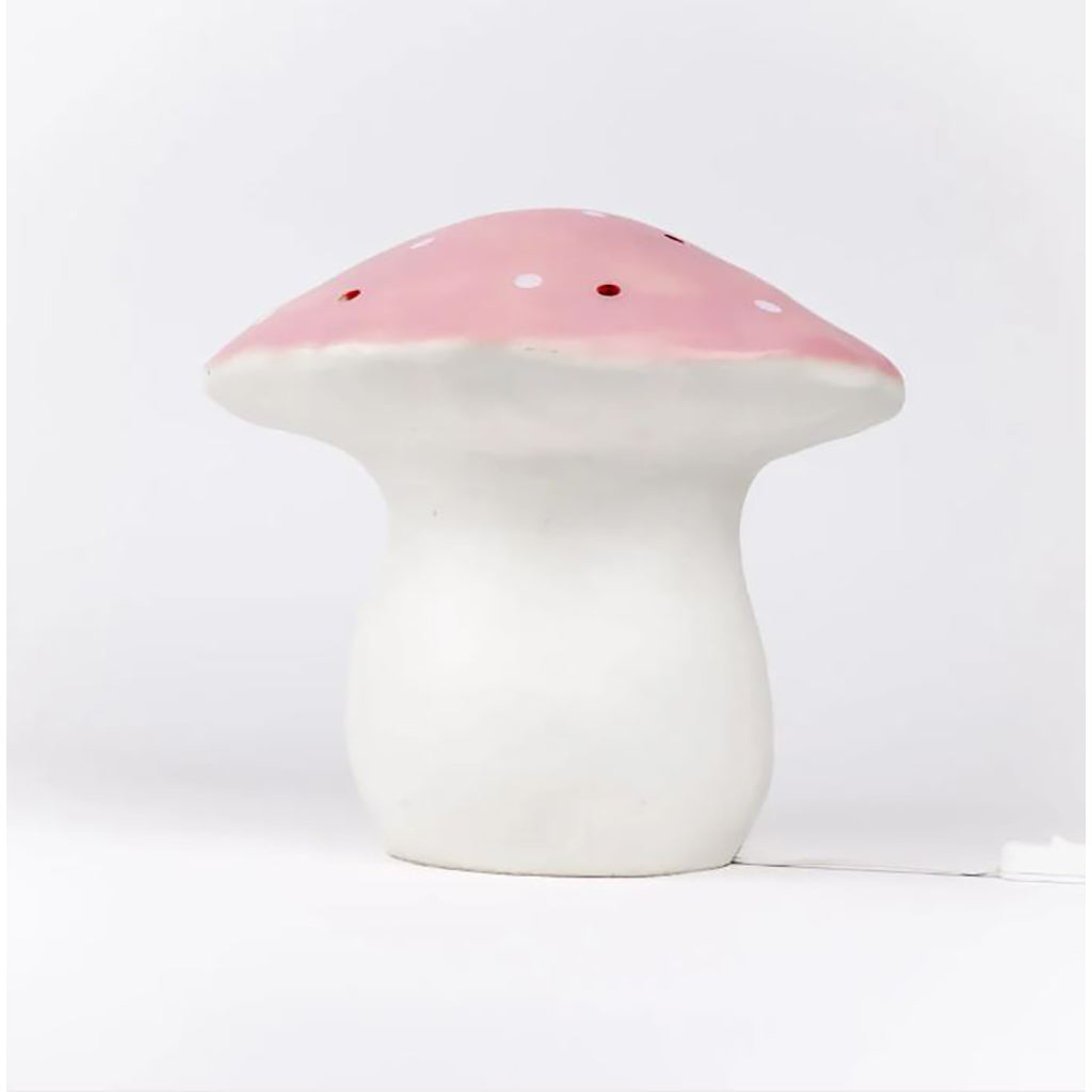 Sopp-lampe, stor paddehatt - Vintage pink