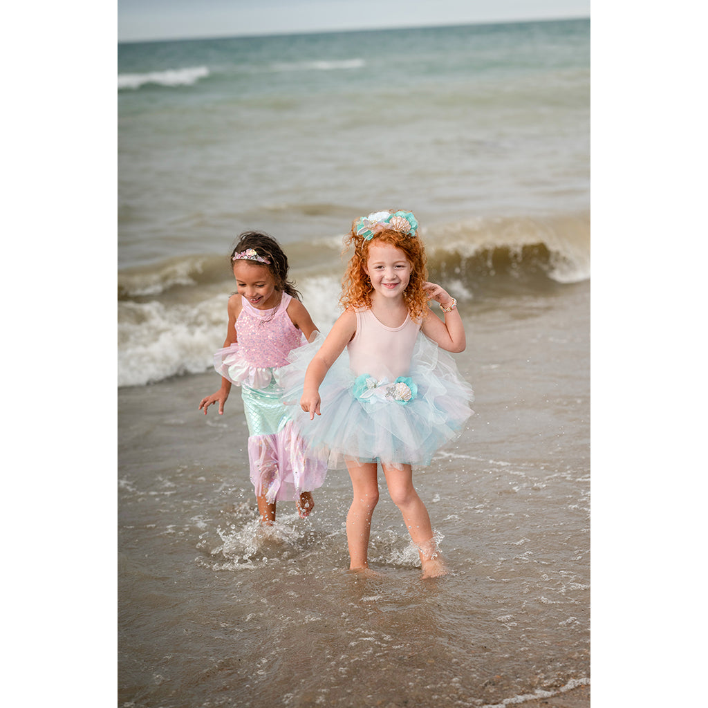 Great Pretenders utkledningsklær, Havfruekjole, Misty pink – Str. 3–8 år