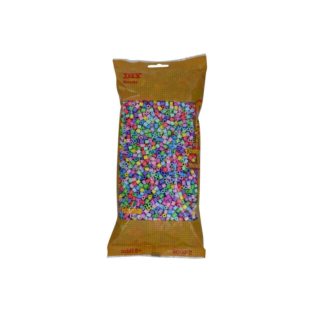 Lille billede af Hama Midi perler, pastel mix 6000 stk
