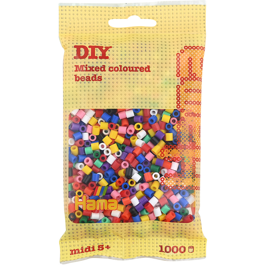 Hama Midi perler i pose, Mix - 1000 stk