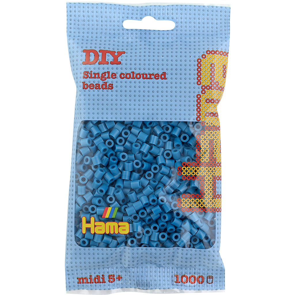 Hama Midi perler i pose, petrol - 1000 stk.