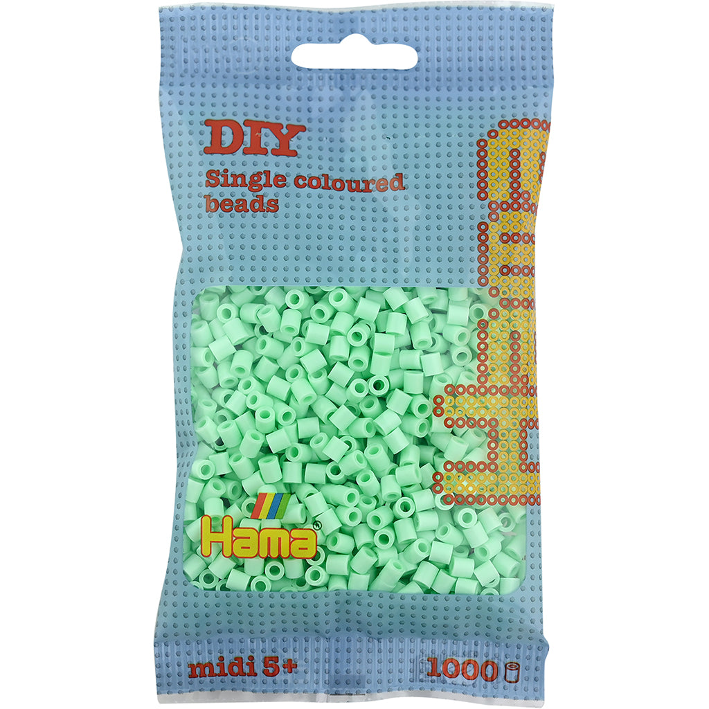 Hama Midi perler i pose, Pastel mint – 1000 stk